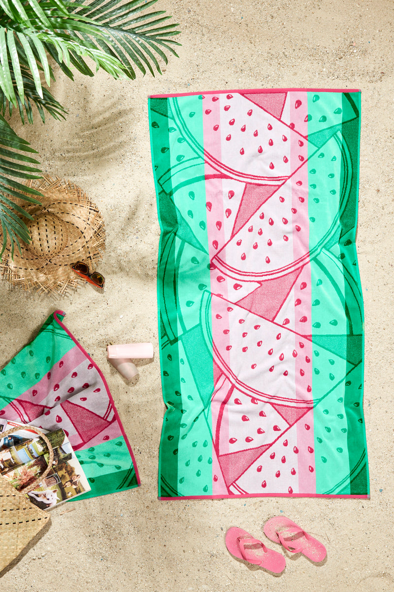 Sea Turtle Design Beach Towel - 100% Turkish Cotton & Sand-Free
