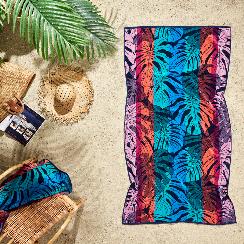 Sea Turtle Design Beach Towel - 100% Turkish Cotton & Sand-Free