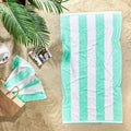 Cabana Stripe Beach Towel - 40x72” Oversized Turkish Cotton