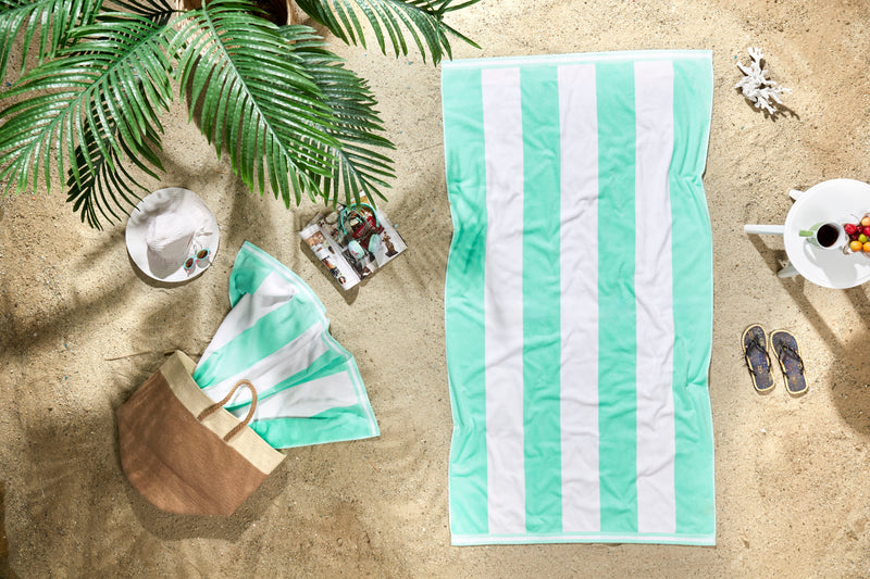 Cabana Stripe Beach Towel - 40x72” Oversized Turkish Cotton