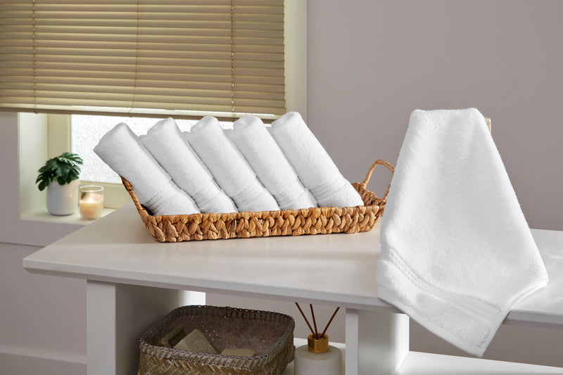 Sarry 6-Piece Washcloth Set - 600 GSM Premium Turkish Cotton