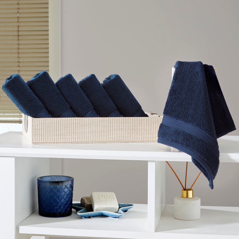 Sarry 6-Piece Washcloth Set - 600 GSM Premium Turkish Cotton