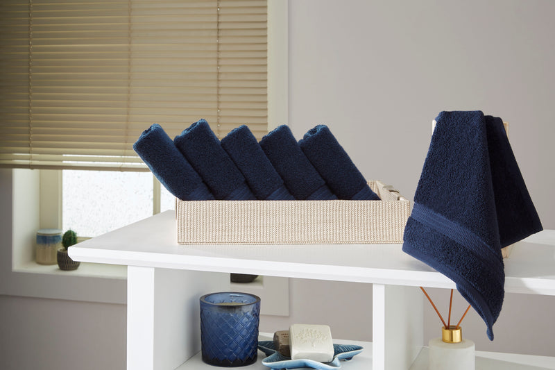 Sarry 6-Piece Washcloth Set - 600 GSM Premium Turkish Cotton