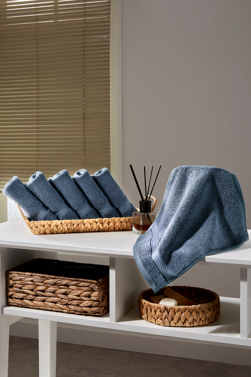 Sarry 6-Piece Washcloth Set - 600 GSM Premium Turkish Cotton