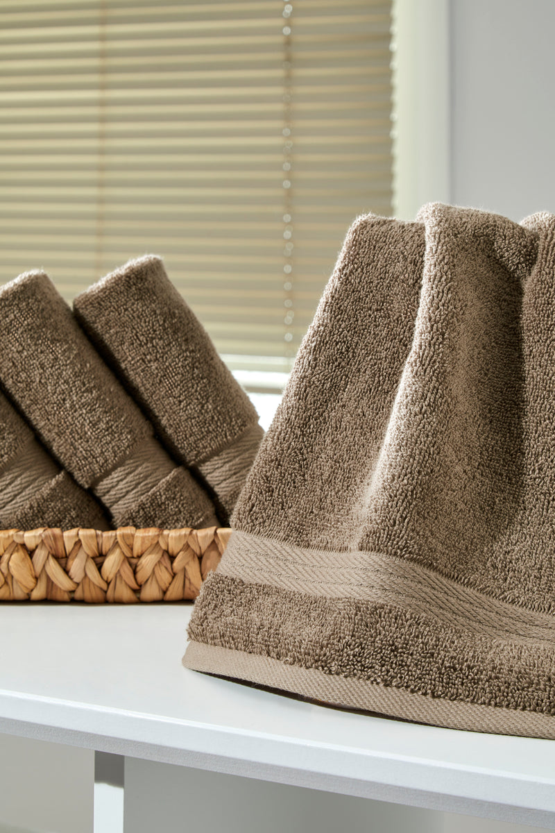Sarry 6-Piece Washcloth Set - 600 GSM Premium Turkish Cotton