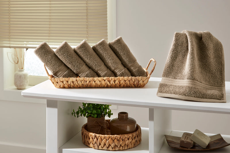 Sarry 6-Piece Washcloth Set - 600 GSM Premium Turkish Cotton