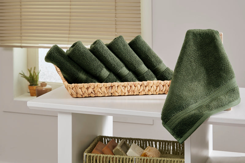 Sarry 6-Piece Washcloth Set - 600 GSM Premium Turkish Cotton