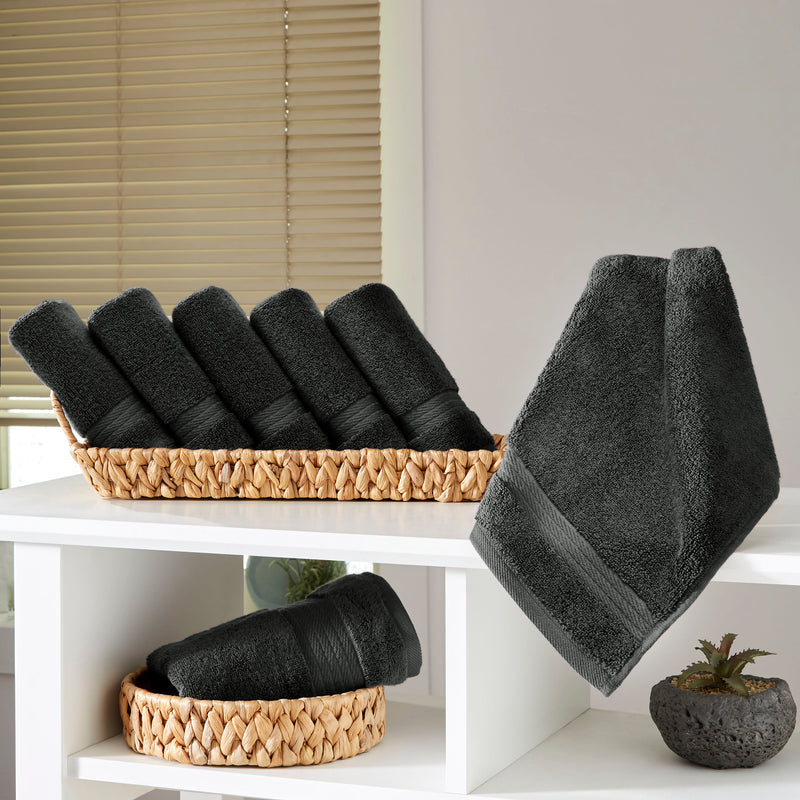 Sarry 6-Piece Washcloth Set - 600 GSM Premium Turkish Cotton