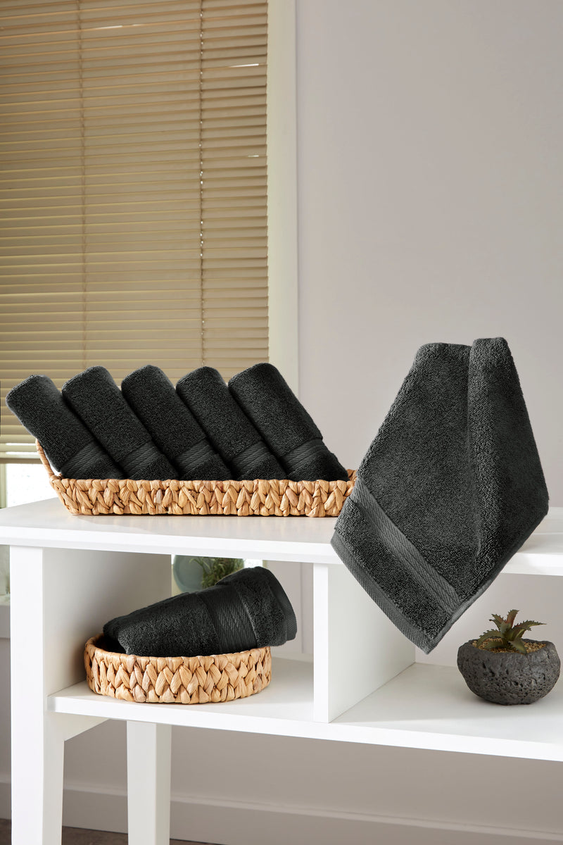 Sarry 6-Piece Washcloth Set - 600 GSM Premium Turkish Cotton