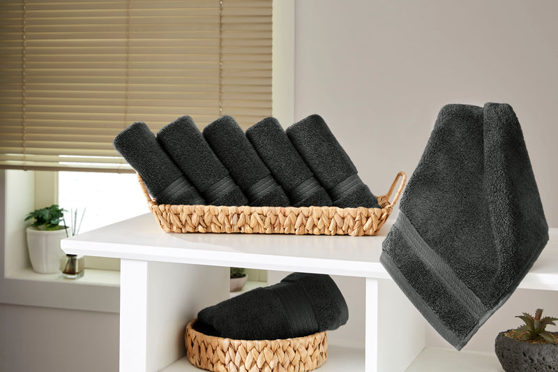 Sarry 6-Piece Washcloth Set - 600 GSM Premium Turkish Cotton