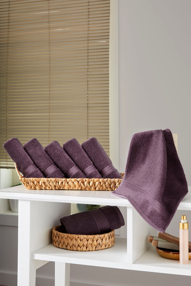 Sarry 6-Piece Washcloth Set - 600 GSM Premium Turkish Cotton