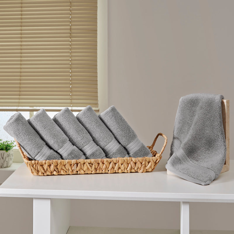 Sarry 6-Piece Washcloth Set - 600 GSM Premium Turkish Cotton