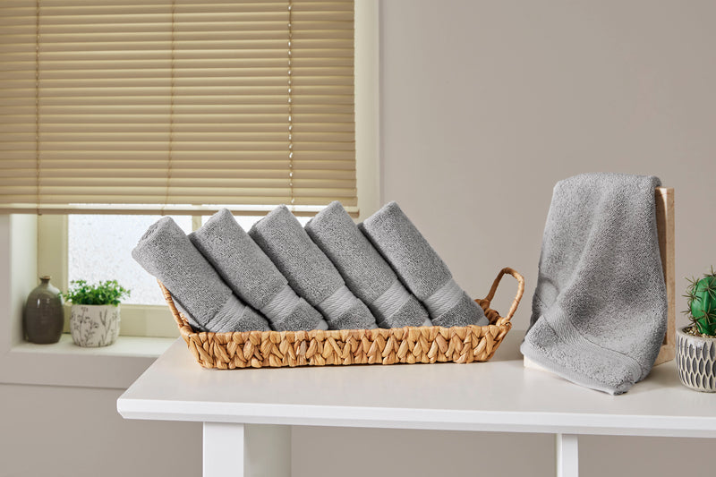 Sarry 6-Piece Washcloth Set - 600 GSM Premium Turkish Cotton