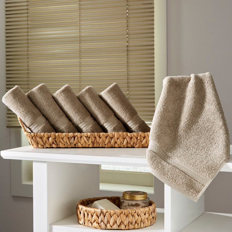 Sarry 6-Piece Washcloth Set - 600 GSM Premium Turkish Cotton