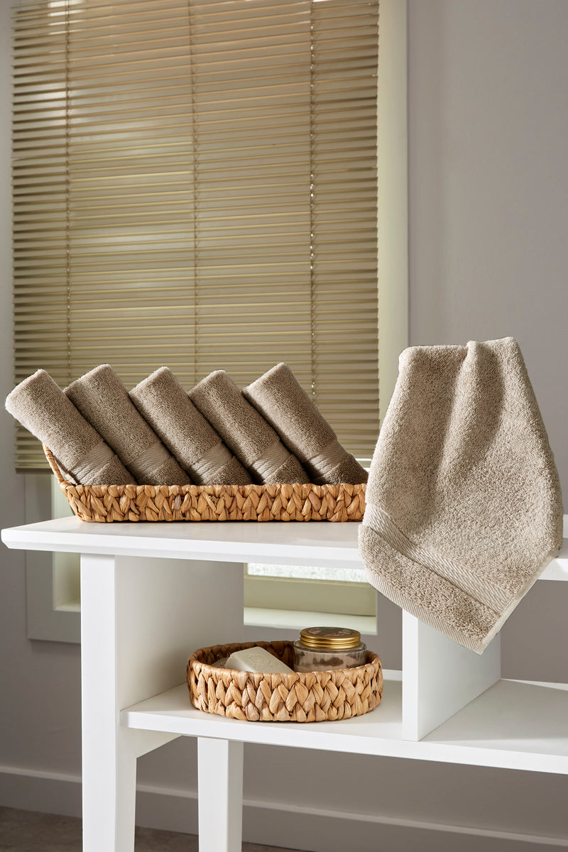 Sarry 6-Piece Washcloth Set - 600 GSM Premium Turkish Cotton