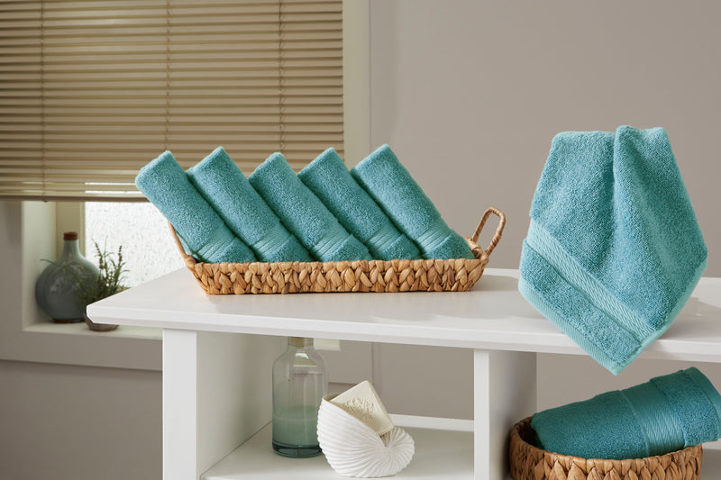 Sarry 6-Piece Washcloth Set - 600 GSM Premium Turkish Cotton