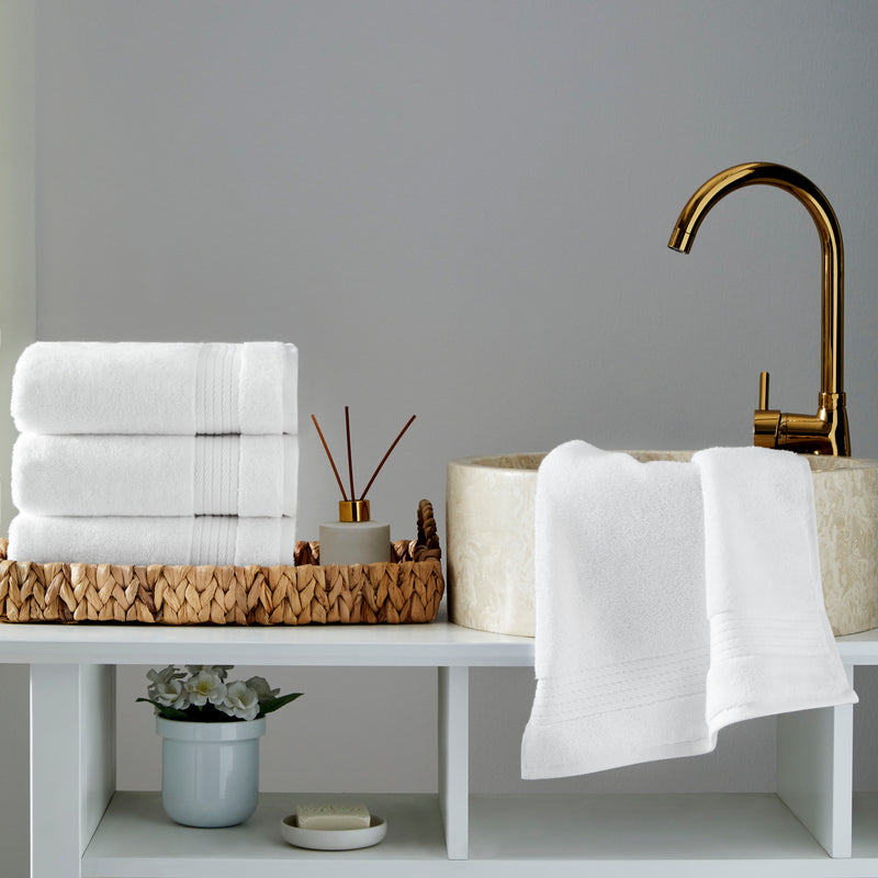 Sarry 4-Piece Hand Towel Set - 16x30 575 GSM Turkish Cotton