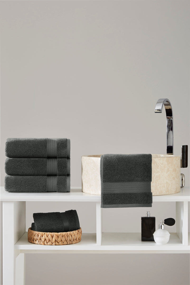 Sarry 4-Piece Hand Towel Set - 16x30 575 GSM Turkish Cotton