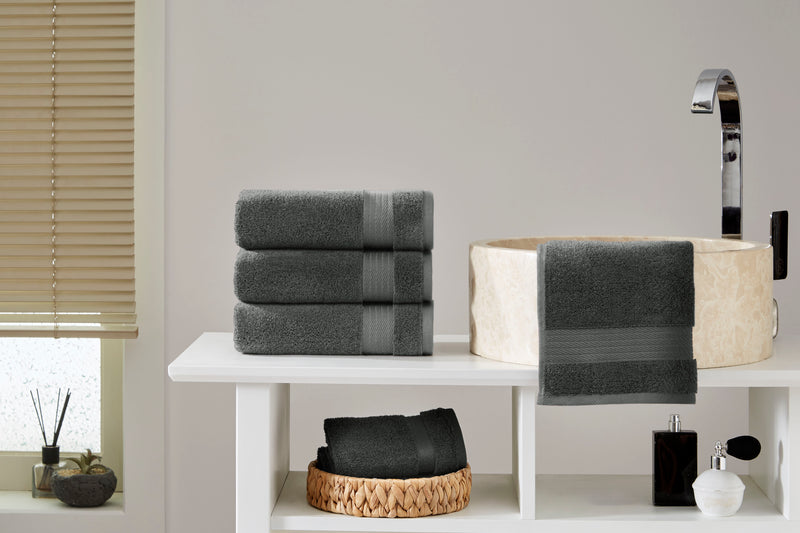 Sarry 4-Piece Hand Towel Set - 16x30 575 GSM Turkish Cotton