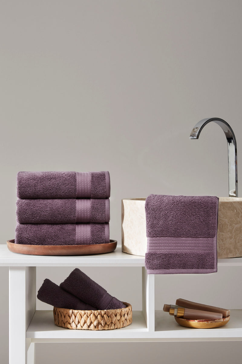 Sarry 4-Piece Hand Towel Set - 16x30 575 GSM Turkish Cotton