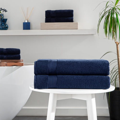 Sarry 2-Piece Bath Towel Set - 30x60" 550 GSM Turkish Cotton
