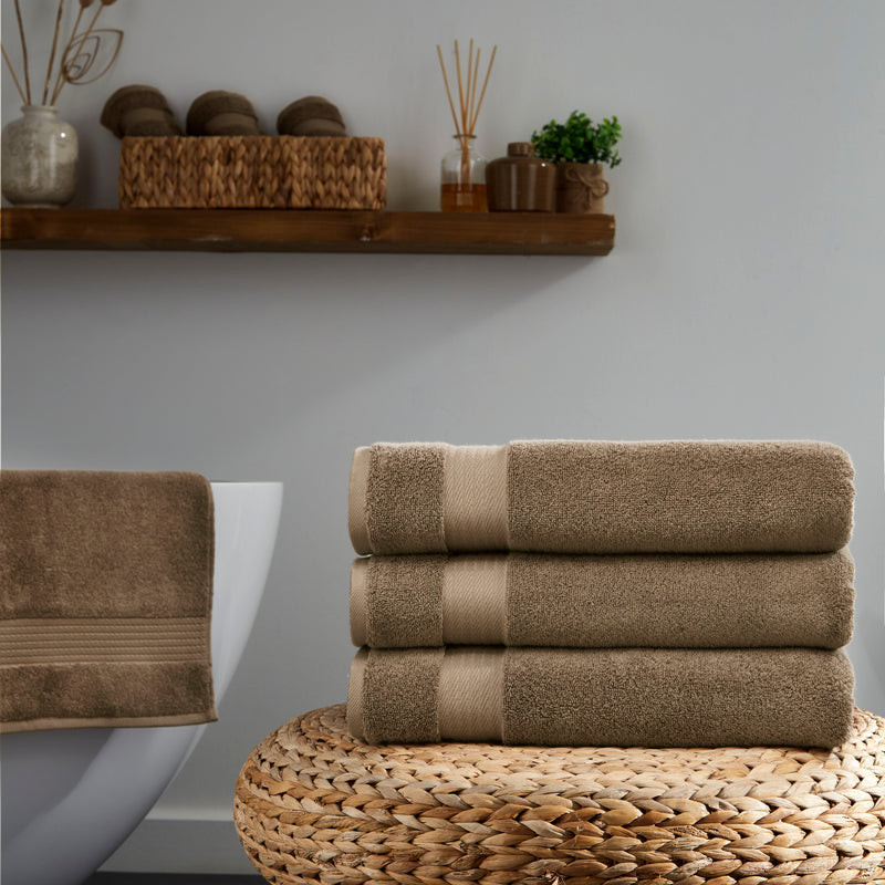 Sarry 4-Piece Bath Towel Set - 30x60” 550 GSM Luxury Turkish Cotton
