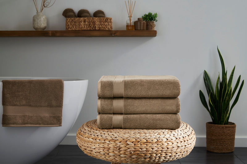 Sarry 4-Piece Bath Towel Set - 30x60” 550 GSM Luxury Turkish Cotton