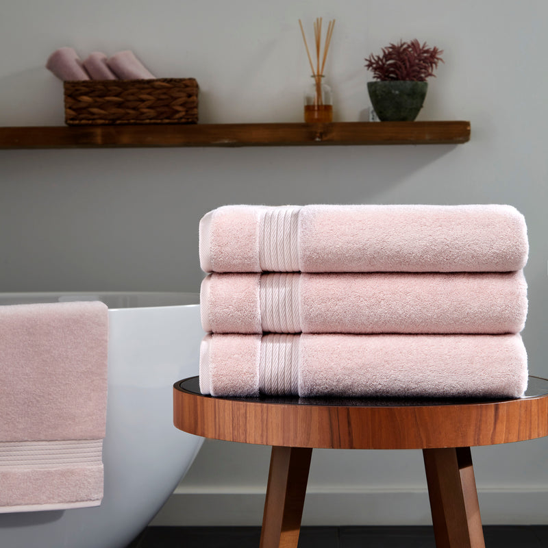 Sarry 4-Piece Bath Towel Set - 30x60” 550 GSM Luxury Turkish Cotton