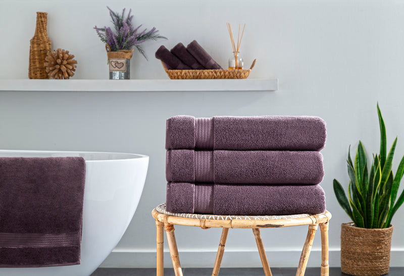 Sarry 4-Piece Bath Towel Set - 30x60” 550 GSM Luxury Turkish Cotton