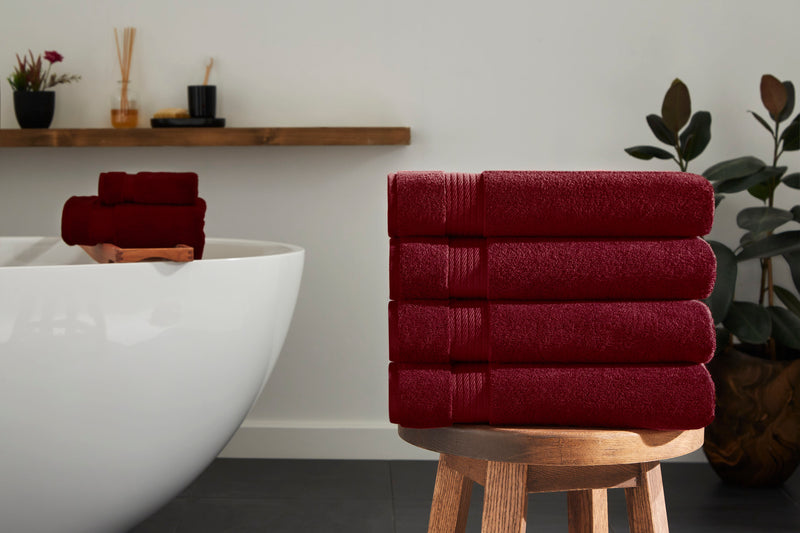 Sarry 4-Piece Bath Towel Set - 30x60” 550 GSM Luxury Turkish Cotton