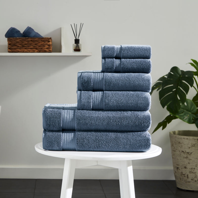 Sarry 6-Piece Luxury Bath Towel Set - 100% Turkish Cotton