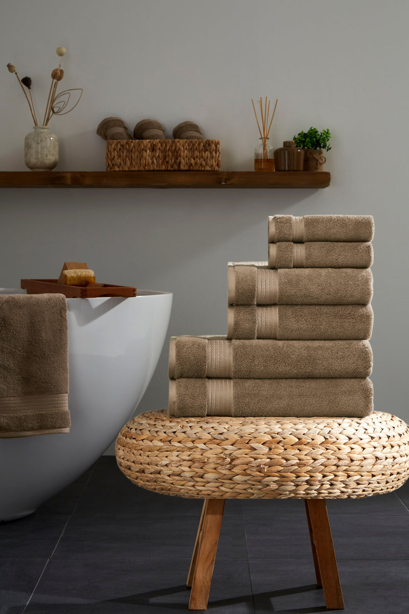 Sarry 6-Piece Luxury Bath Towel Set - 100% Turkish Cotton