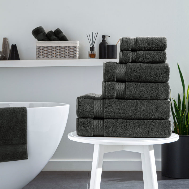 Sarry 6-Piece Luxury Bath Towel Set - 100% Turkish Cotton