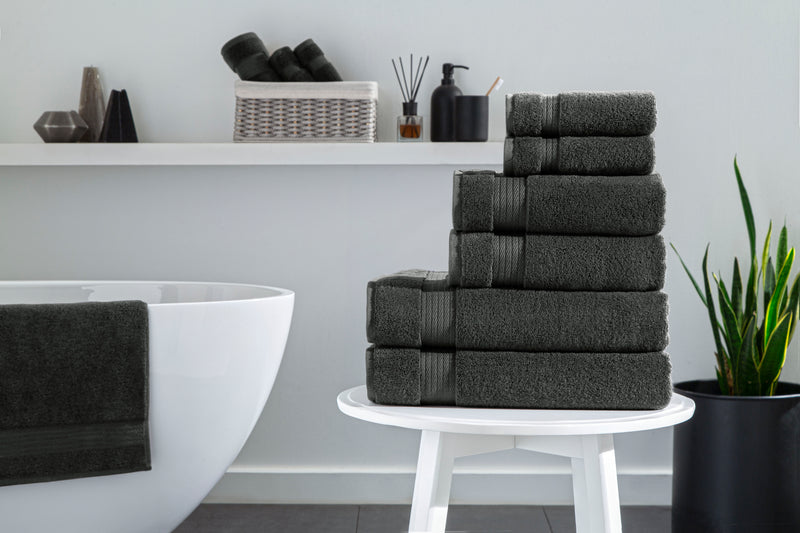 Sarry 6-Piece Luxury Bath Towel Set - 100% Turkish Cotton