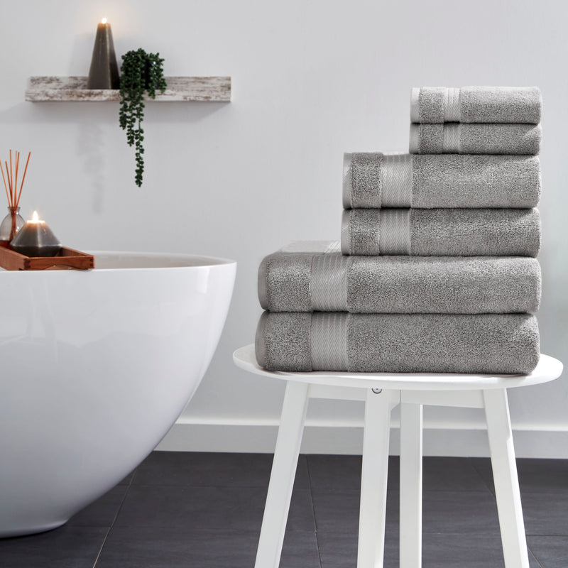 Sarry 6-Piece Luxury Bath Towel Set - 100% Turkish Cotton