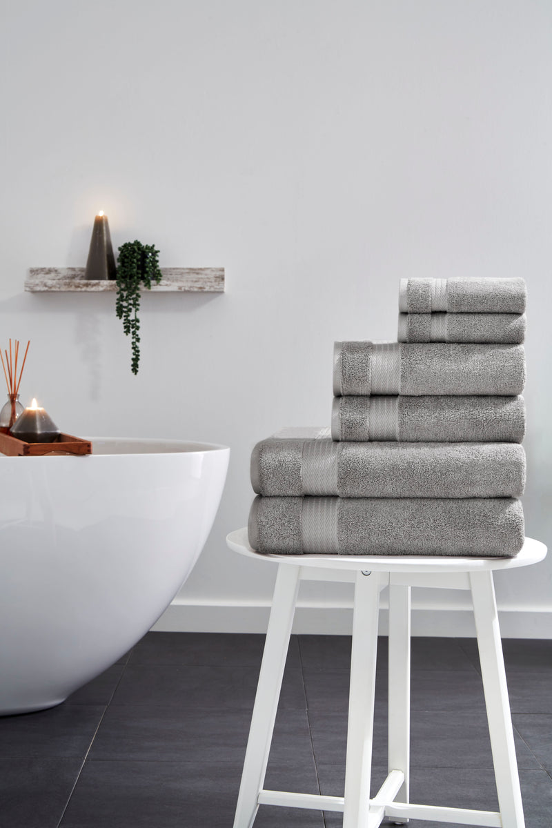 Sarry 6-Piece Luxury Bath Towel Set - 100% Turkish Cotton