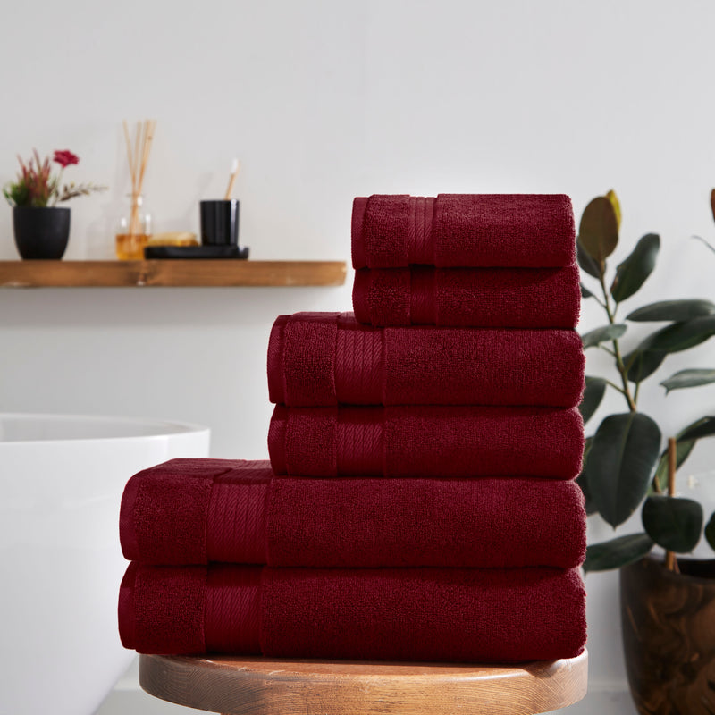 Sarry 6-Piece Luxury Bath Towel Set - 100% Turkish Cotton