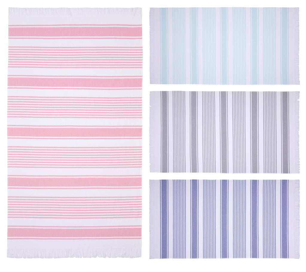 Ozdilek 4-Piece Turkish Peshtemal Towel Set - 100% Cotton Luxury Quick-Dry