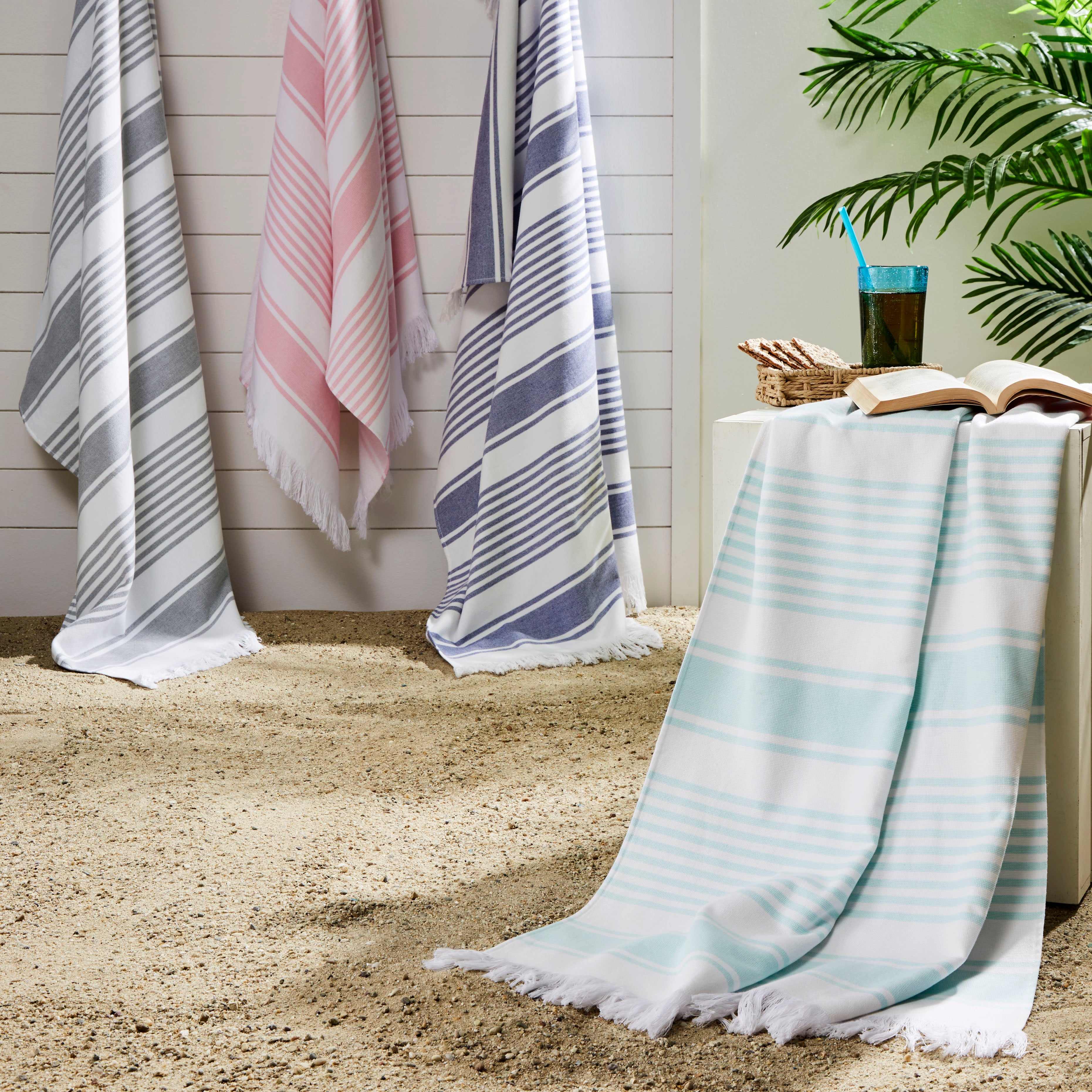 Ozdilek 4-Piece Turkish Peshtemal Towel Set - 100% Cotton Luxury Quick-Dry