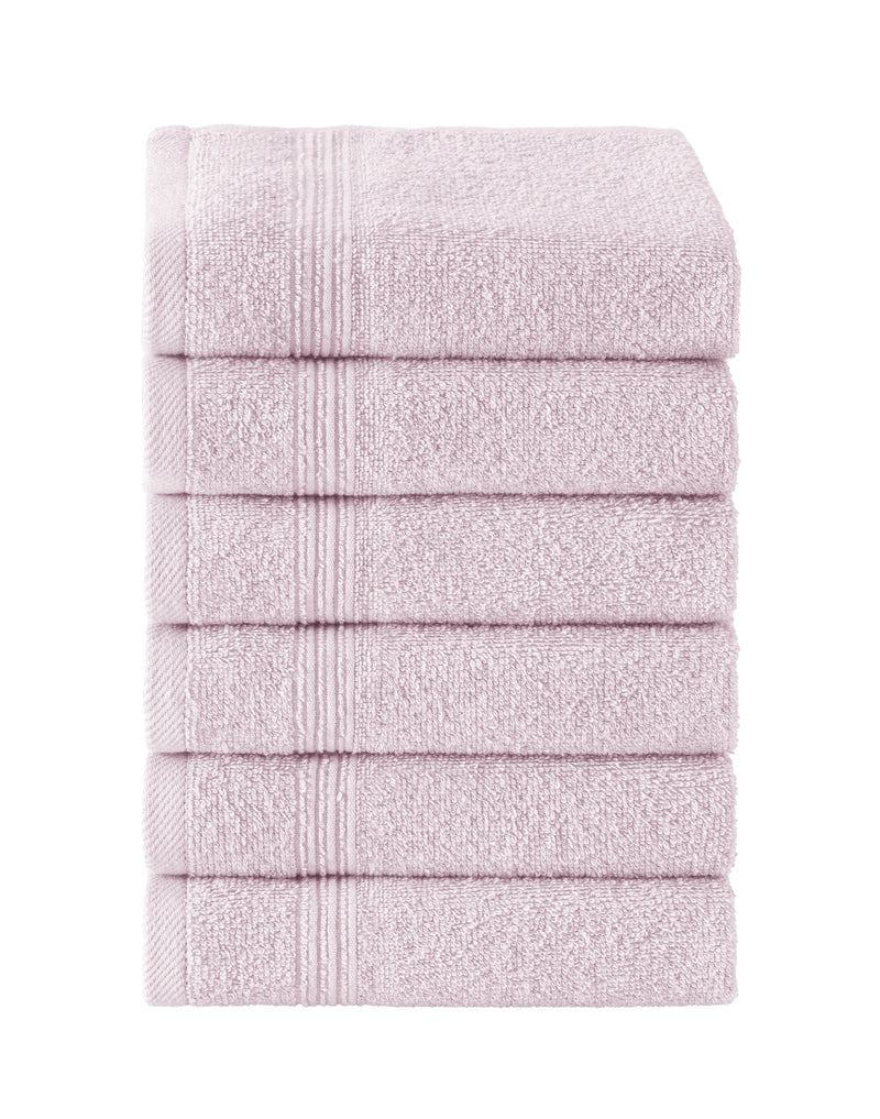 Werty 6-Piece Washcloth Set - 13x13” 100% Turkish Cotton
