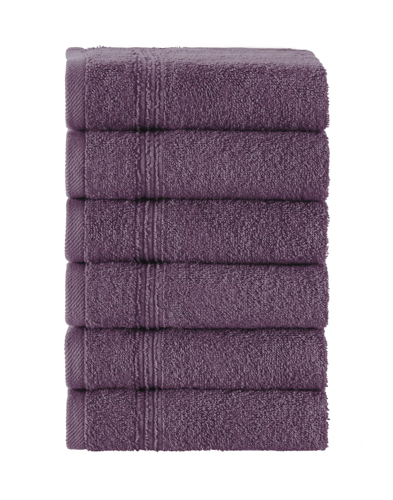 Werty 6-Piece Washcloth Set - 13x13” 100% Turkish Cotton