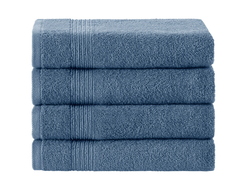 Werty 4-Piece Hand Towel Set - 16x30” 100% Turkish Cotton