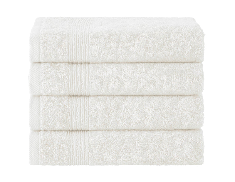 Werty 4-Piece Hand Towel Set - 16x30” 100% Turkish Cotton
