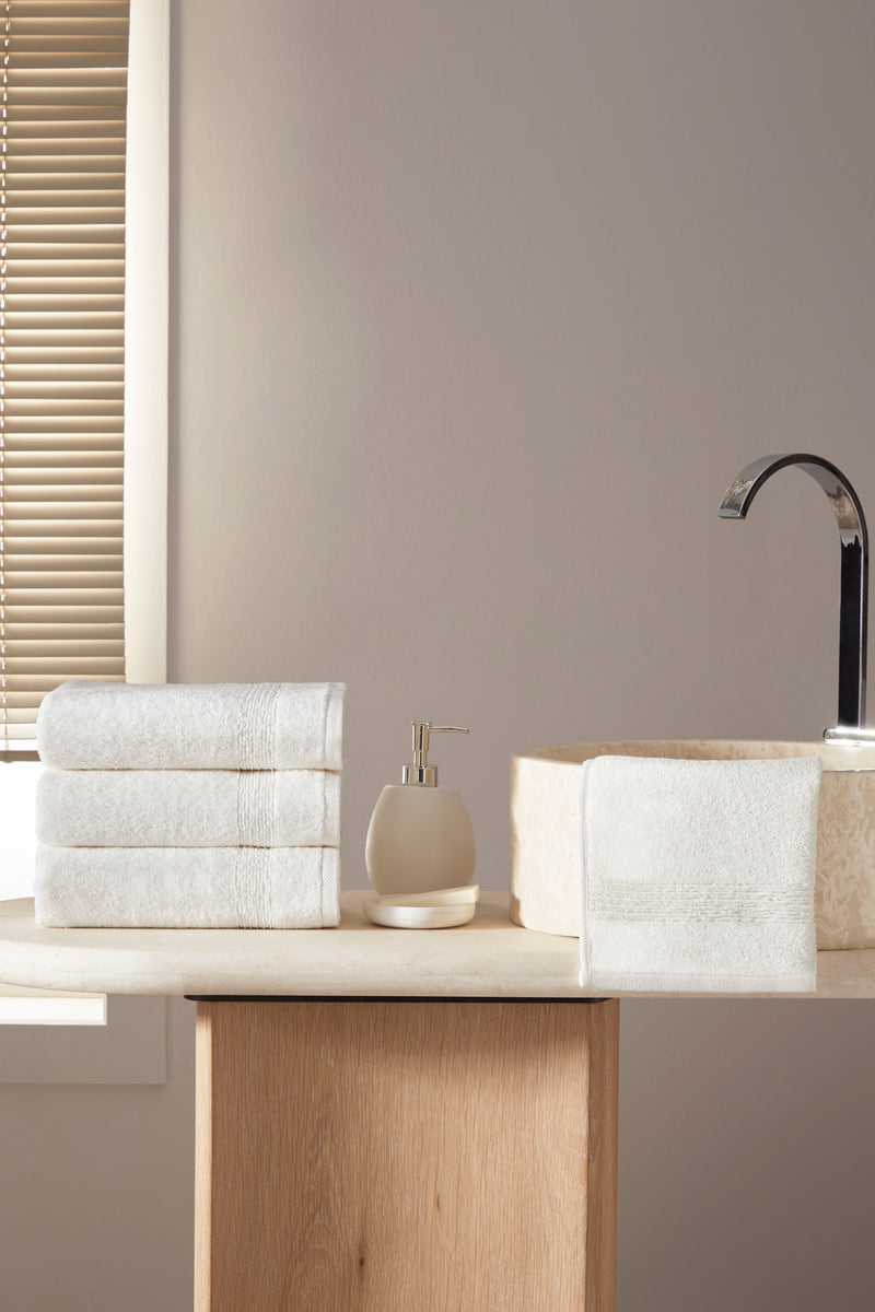 Werty 4-Piece Hand Towel Set - 16x30” 100% Turkish Cotton