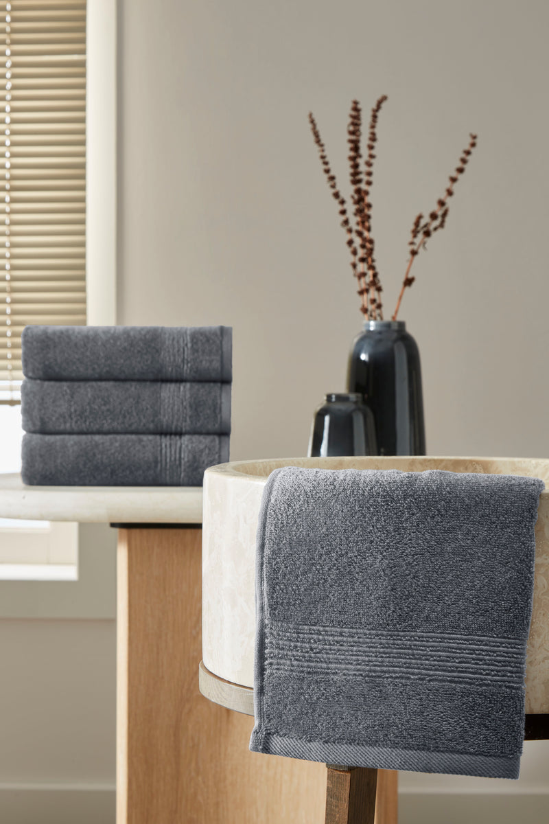 Werty 4-Piece Hand Towel Set - 16x30” 100% Turkish Cotton