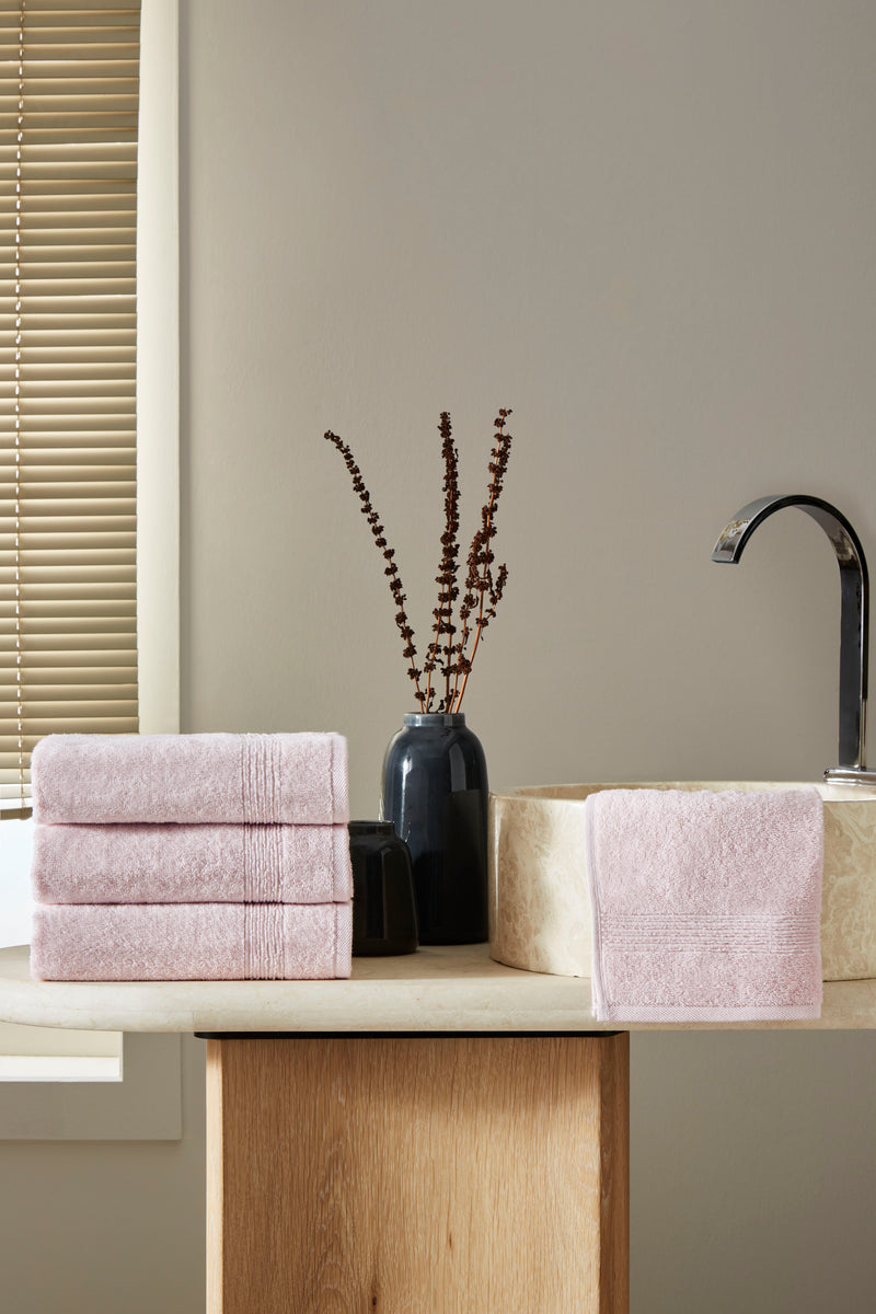 Werty 4-Piece Hand Towel Set - 16x30” 100% Turkish Cotton