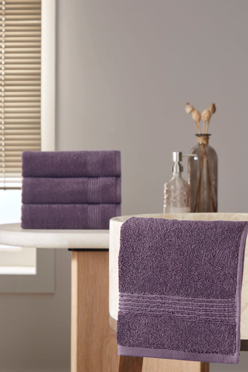 Werty 4-Piece Hand Towel Set - 16x30” 100% Turkish Cotton