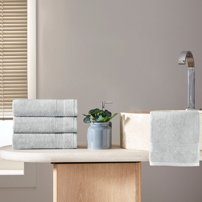 Werty 4-Piece Hand Towel Set - 16x30” 100% Turkish Cotton