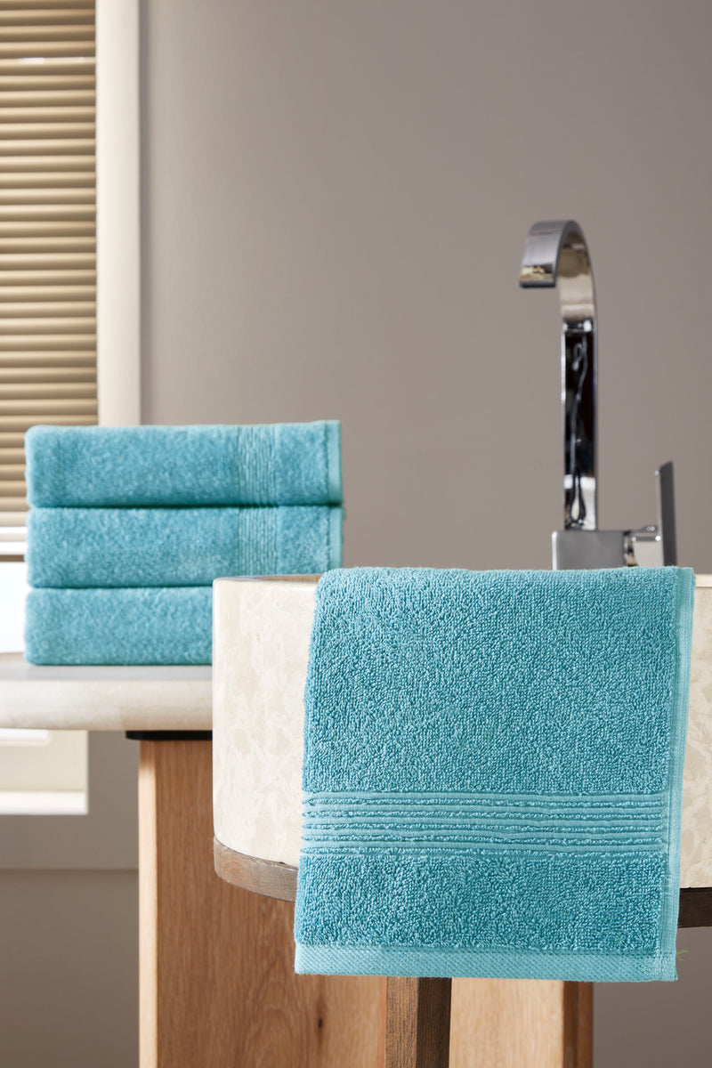 Werty 4-Piece Hand Towel Set - 16x30” 100% Turkish Cotton