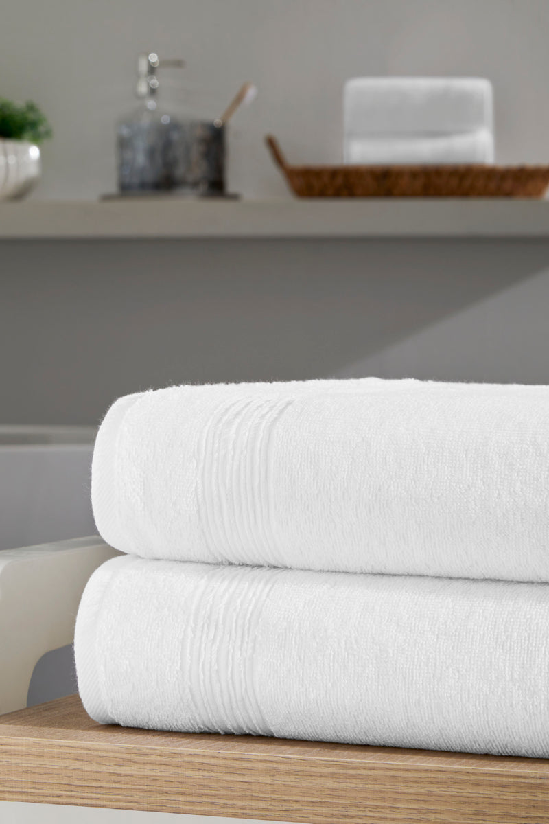 Werty 2-Piece Bath Towel Set - 27x54” 100% Luxury Turkish Cotton